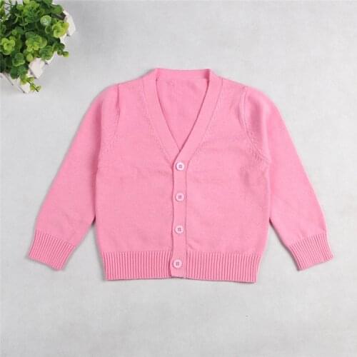Baby Solid Casual Basic Sweater V-neck Kids Soft Wool Clothing for Boys Girls Autumn Winter Sweaters Hooded with Button