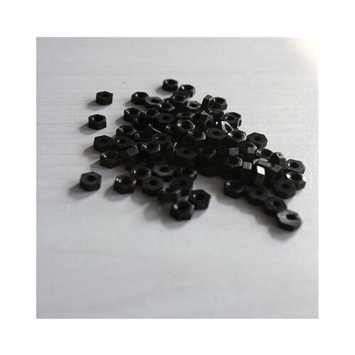 Wholesale 100 Pcs Black Nylon Nuts Hexagonal Standoff Spacer M3 Nut