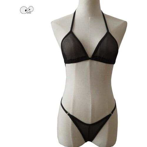 Transparent Extreme Micro Bikini 2020 Sexy Swimsuit G String Bikini Set Back Tie Strap Brazilian Swimwear Beachwear Bathing Suit
