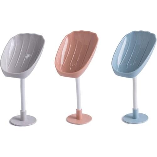 62KC Punch-free Drain Soap Box Bathroom Self-adhesive Soap Rack Kitchen Dishcloth Storage Holder Prevent Stagnant Water