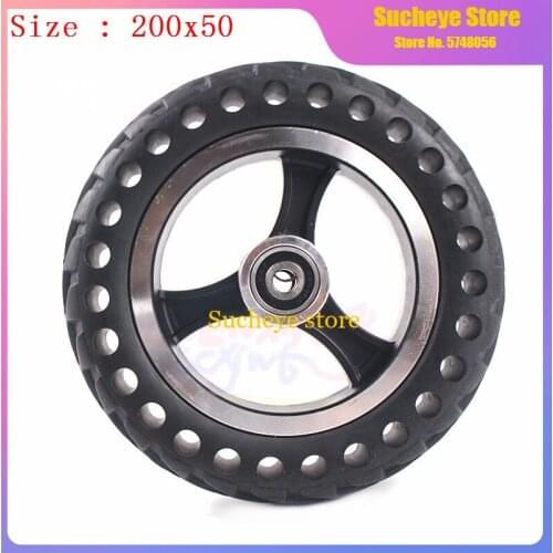 200x50 Electric Scooter Tyre with Wheel Hub 8" Scooter 200*50 Tyre Tube Inflation Electric Vehicle Alloy Pneumatic Tire Wheel