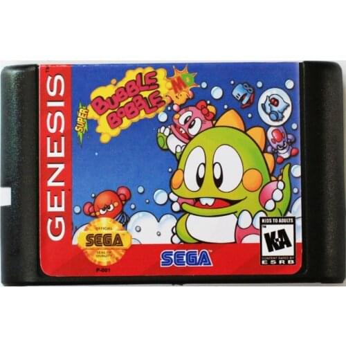 Super Bubble Bobble 16 bit MD Game Card For Sega Mega Drive For SEGA Genesis