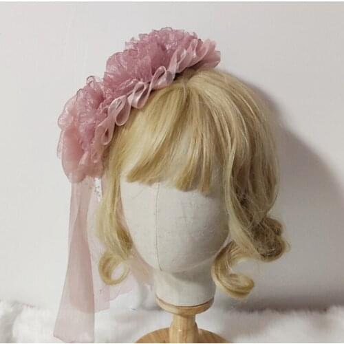 Sweet Lolita Theme Party Hair Ornament Girls Fancy Hair Embellishment for Celebrations Role Playing Photo Props
