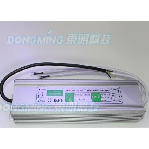 Free shipping DC12V led driver power supply 150W 12.5A waterproof electricity transformer led power adapter for led strip light