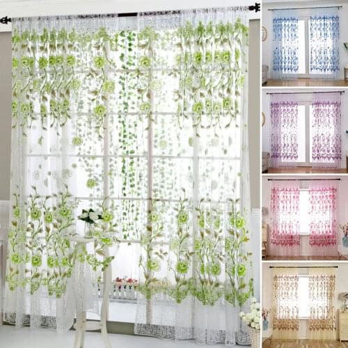 100x200cm House Living Room Office Peony Flower Print Curtains Tray Offset Printing Peony Screens Window Curtain Decoration
