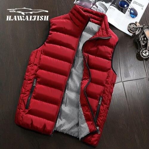 Hawaifish brand new vest men autumn and winter leisure thickened warm mens jacket Korean trend version Casual Waistcoat Vest