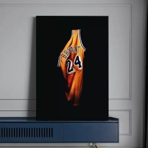 Famous Basketball Star No.24 Home Jersey Poster Home Wall Decor Canvas Picture Art HD Print Painting on Canvas for Living Room