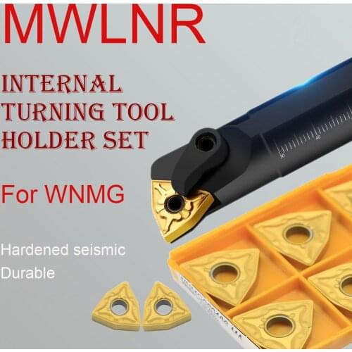 1pc S16Q-MWLNR08 Internal Turning Tool Holder CNC Lathe Cutting Accessories Machine WNMG Carbide Inserts Tools Set