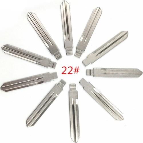 10pcs/lot Type 22# Metal Blank Uncut Flip KEYDIY/VVDI/JMD Remote Key Blade