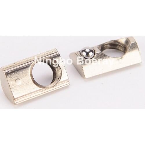 20pcs 10pcs M4 Half Round Elasticity Spring Nut Block for Aluminium Profile Extrusion SLot 10mm 4545 M4 M5 M6 M8