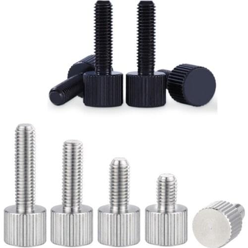 10Pcs/lot M3*6/8/10/12 Knurled Thumb Screw Thread Teeth Computer PC Case Toolless Adjustment Screw Tool-Free Thumbscrews
