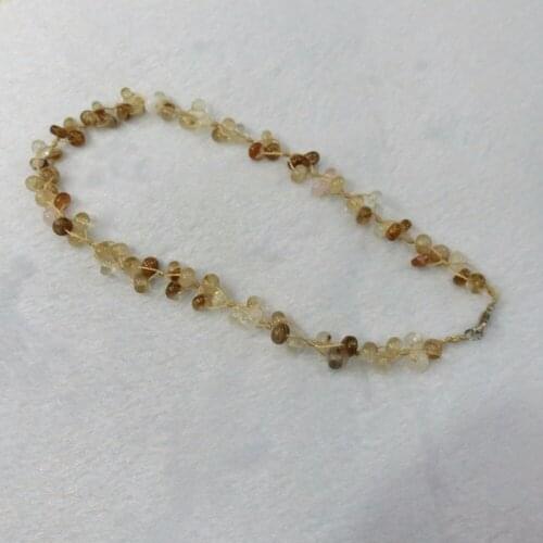 6pcs/lot Natural Crystal Quartz Stone Moss Agates Hand-woven Colorful Choker Torque Energy Treat Beaded Necklace Collar Free