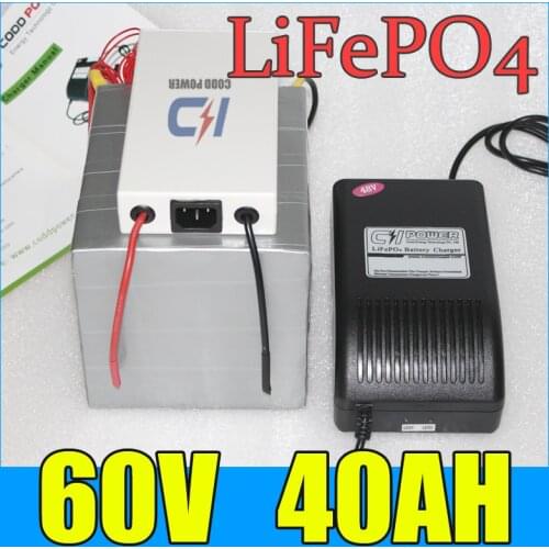 60V 40AH LiFePO4 Battery Pack 5000W Electric bicycle Scooter 2000 time cycles lifepo4 3.2v