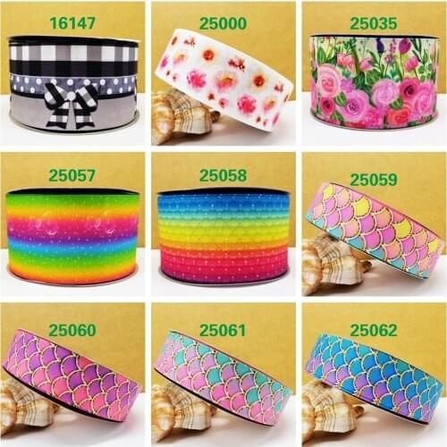 Free shipping 2018 new arrival ribbons Hair Accessories ribbon 10 yards printed grosgrain ribbons 25058