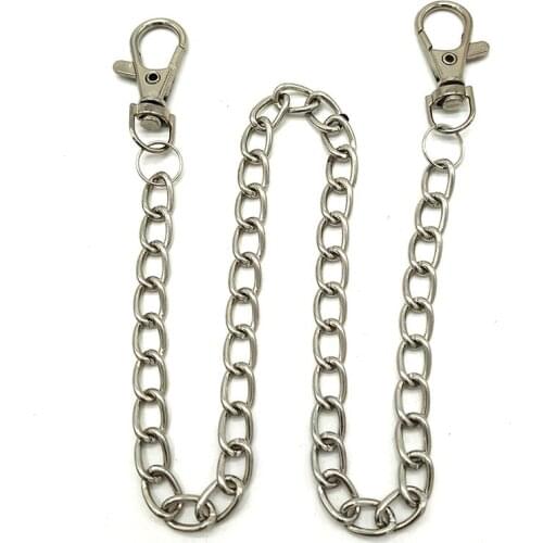 Women Punk Hiphop Trendy Belt Waist Wallet Chain Pants Jeans Keychain Silver Metal Trousers Key Chains Woman Accessories