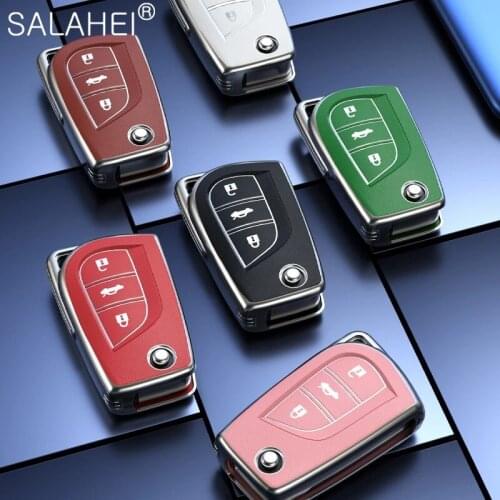 3 Buttons TPU Car Key Case Cover Key Bag Shell For Toyota Auris Corolla Avensis Verso Yaris Aygo Scion TC IM 2015 2016 Camry RAV