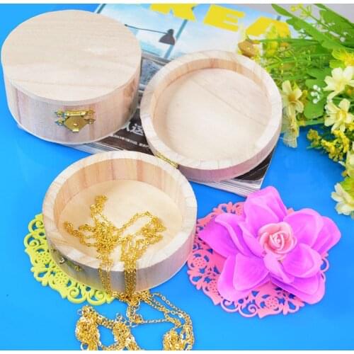 Lipstick Boutique Gift Wooden Box Jewerly Storage Packaging Jewelry Box As A Gift Box Storage Organizer Wooden Round Box