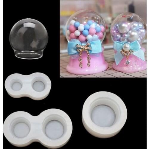 DIY Crystal Ball Glass Resin Mold Art Crafts Twirling Gumballs Machine Game Mold Dried Flower Resin Decorative DIY Hand Crafts