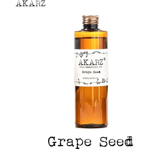 Grape seed essential oil AKARZ Top Brand body face skin care spa message fragrance lamp Aromatherapy Grape seed oil