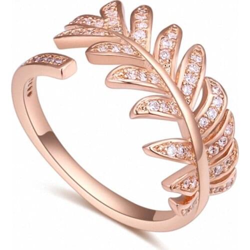 TRACYSWING Element Brand Real AAA Zirconia Micro Inlays Rose Gold Color Ring Party For Women Valentine Gift Th-129802