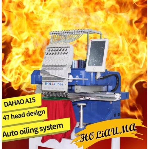 China 10 years service! Single head embroidery machine computerized operation DAHAO A15 system monitor hat flat garment t-shirt