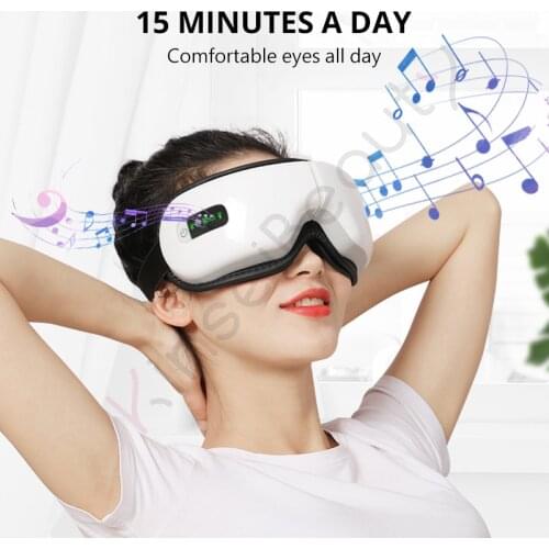 Eye Massager Air Pressures Hot Compress Therapy Wrinkle Fatigue Relieve Eye Relax Massager Glasses Bluetooth Music Eye Relax