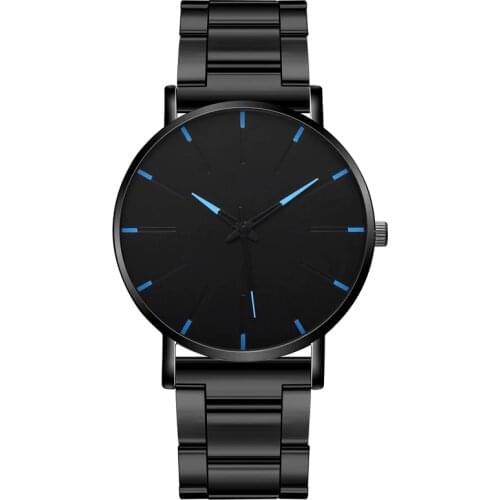 2021 Mens Watches Minimalist Fashion Ultra Thin Watch Men Sport Business Stainless Steel Belt Quartz Watch Relogio Masculino