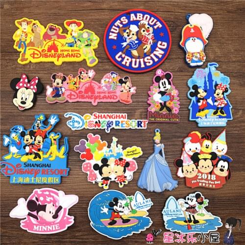 Disney Mickey Minnie Soft Rubber Refrigerator Magnetic Sticker Room Decor Refrigerator Kitchen Appliance Sticker