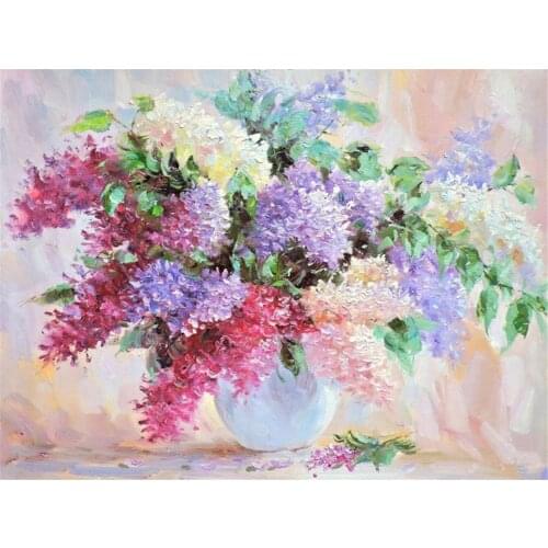 Flowers For Adults DIY 11CT Embroidery Cross Stitch Kits Needlework Craft Set Printed Canvas Cotton Thread Home Dropshipping