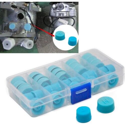 30pcs Tools AC Valve Cap Set Air Conditioner Refrigerant Car High Low Dust Cover Replacement High/Low Covers Accessories