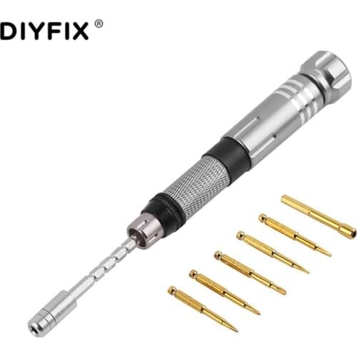 DIYFIX 6 in 1 Precision Screwdriver Bits Kit for iPhone XS 7 8 iPad MacBook Disassemble Phone Repair Tool Set DIY Hand Tools Kit