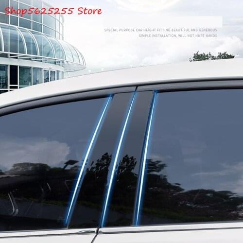 Window B Pillar Trim Sticker For Honda City 2015 2016 2017 2018 2019 2020 Accessories Central C-pillar Bright Strip