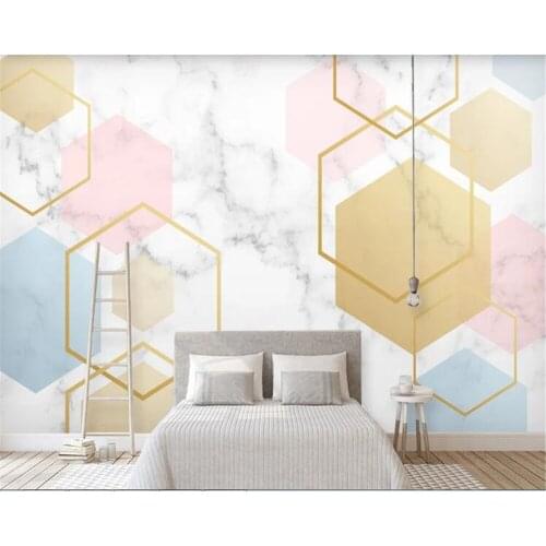 Beibehangpainting Modern geometric graphic TV background wall vinyl wall 3d wallpaper wall custom wallpaper for kids home decor