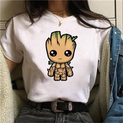 2021 New T-shirt Cute Bady Groot Printed Tops casual women Tshirt Tee Funny Fashion Cartoon Anime T Shirt short sleeve
