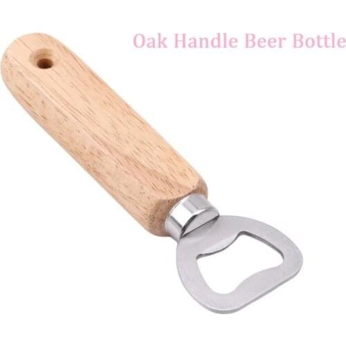 Oak Handle Beer Bottle Opener Stainless Steel Beer Bottle Opener Drink Bottle Screwdriver Corkscrew Household Supplies Dropship