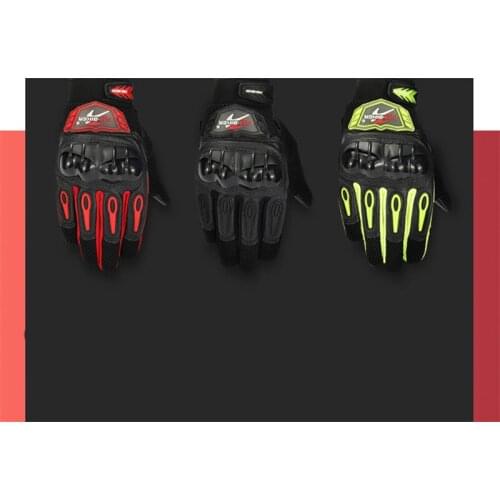 A Pair Motorcycle Gloves Work Gloves Enduro Touch Screen Full Finger Antiskid Breathable Suitable for All Seasons Riding Gloves