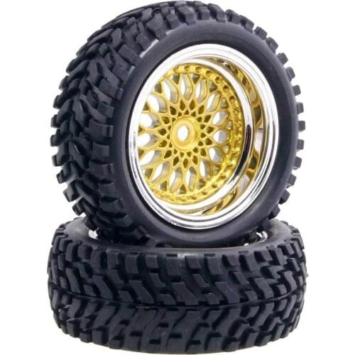 RC 2082-7004 Wheel & Rally Rubber Tires Offset: 3mm/6mm/9mm For HSP 1:10 On-Road Rally Car