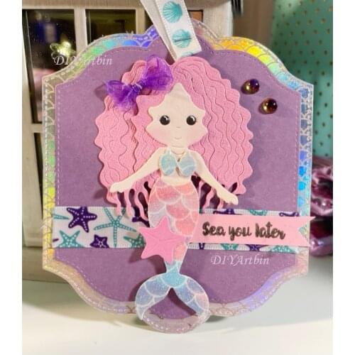 Girl Mermaid Metal Cutting Die Cuts For Card Making 2019 Paper Card Making Stencil Halloween Scrapbooking Cutting Dies Stitched