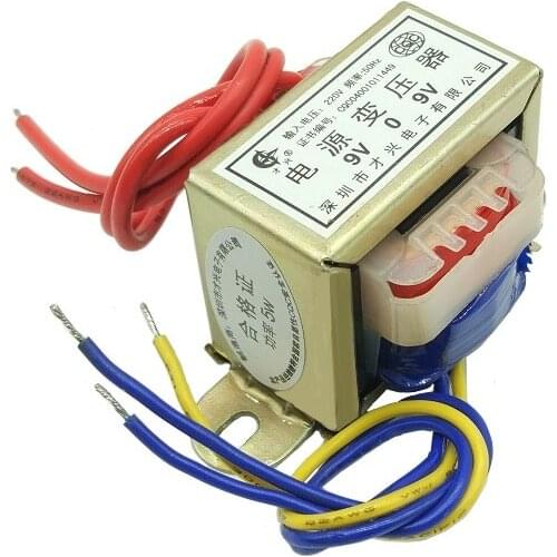 EI41 5W transformer 220V to 6V/9V/12V/15V/18V/24V AC AC foot power DB-5VA Dual voltage (output three wires)