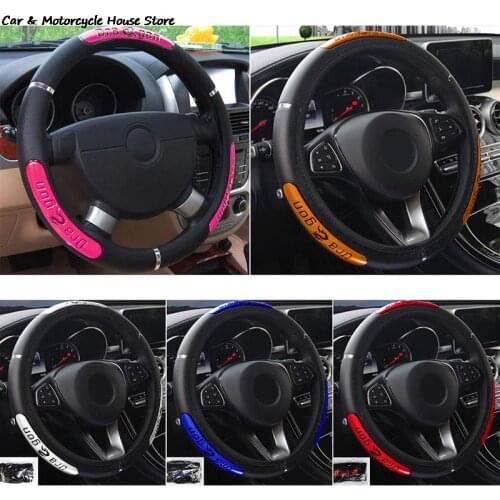 Waterproof Reflective PU Leather Steering Wheel Cover Soft Universal Anti-Slip Auto Interior Decoration Car-Styling Auto Product