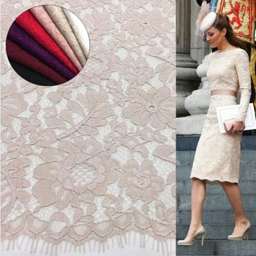 2017 High-grade garments lace fabric mesh eyelashes lace fabric positioning flower lace choth wholesale 150cm*150cm