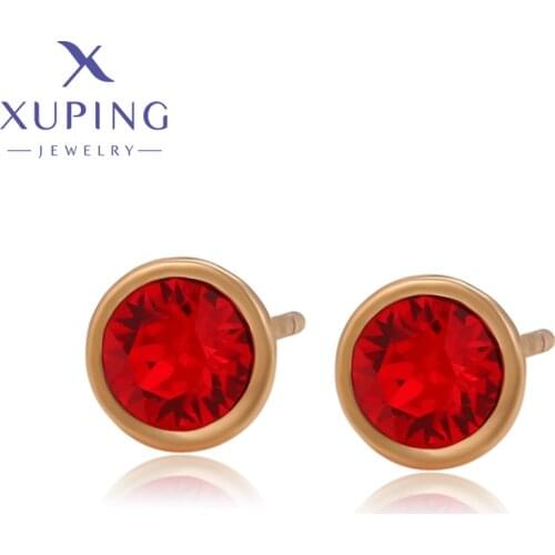 Xuping Jewelry Summer Sale Small Stud Earring of Red Crystal for Women Girls 810664600