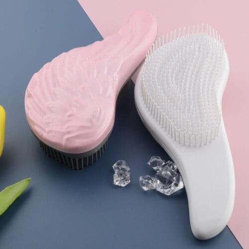 1 Pcs Angel Wing Detangling Hair Brush Handle Magic Anti-static Comb Shower Massage Comb Smooth Salon Hairdressing Accessories