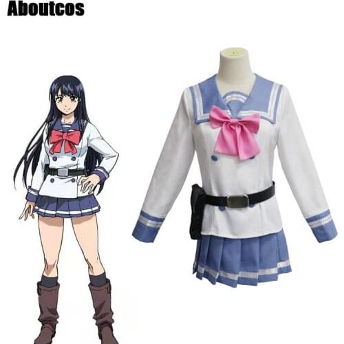 Yuri Honjou Cosplay Costume Anime High-Rise Invasion Cosplay Costume Tenkuu Shinpan Women Uniform Halloween Full Set