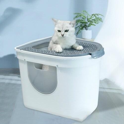 Pets Anti-splash Cat Toilet Fully Enclosed Kitten Bedpans Deodorant Litter Box Portable Sandbox Within 15kg Pet Supplies