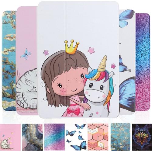 Tablet Coque For iPad 8th 7th 6th Generation Case Cartoon Painted Cute Cover For Funda iPad 10.2 9.7 iPad 8 7 6 5 Air 3 2 1 Case