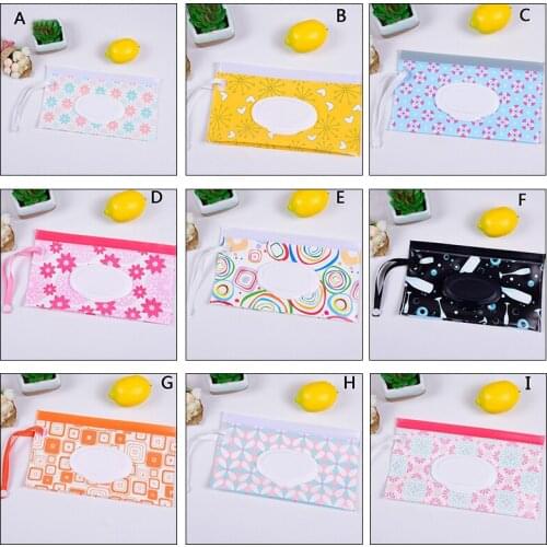 1pc Wet Wipe Box Eco-Friendly Wet Tissue Case Cleaning Wipes Container Case Portable Wet Wipe Bag EVA Snap Strap Wipes Bag