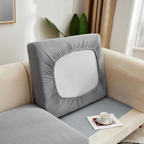 Sofa Cushions With Elastic 1/2//3/4 Seater Sofa Cover For Living Room Light Grey Color Single Seat Couch Cover Slipcover I Shape