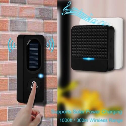 FORECUM Wireless Doorbell Newest Waterproof LED AC 90-260V EU/US/UK Plug Door Bell 300M Remote 52 Rings 4 Volume Door Chime