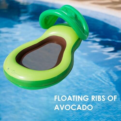 Hot sale Portable Swimming Inflatable Float Avocado Shape Inflatable Floating Row Air Mattress Swimming Pool Water Hammock#37